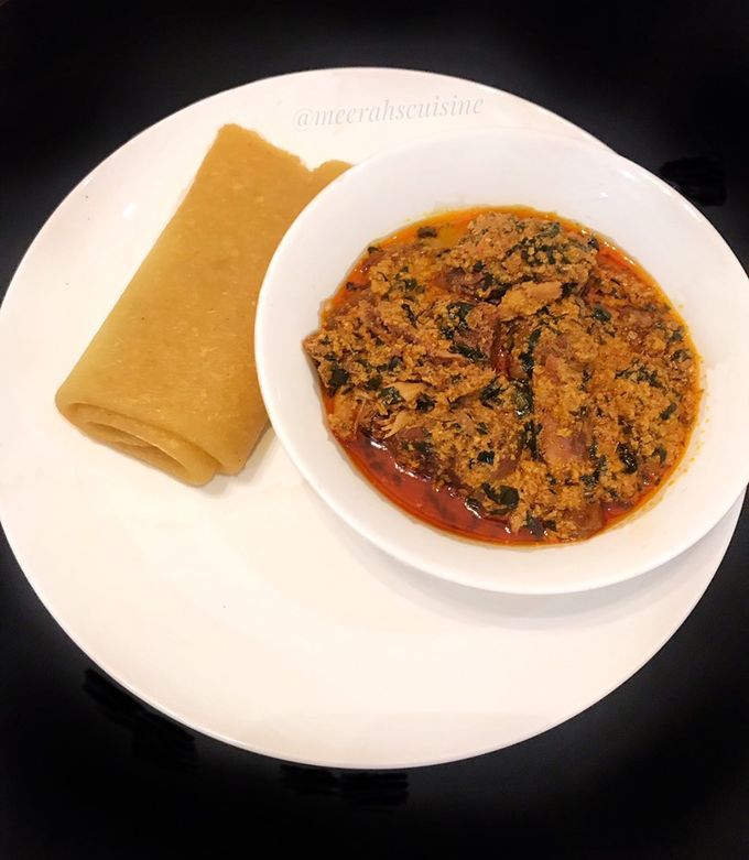 Egusi & Beef with Eba